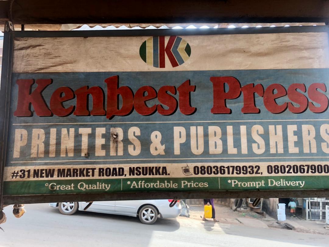 KENBEST PRESS PRINTERS AND PUBLISHERS, NSUKKA