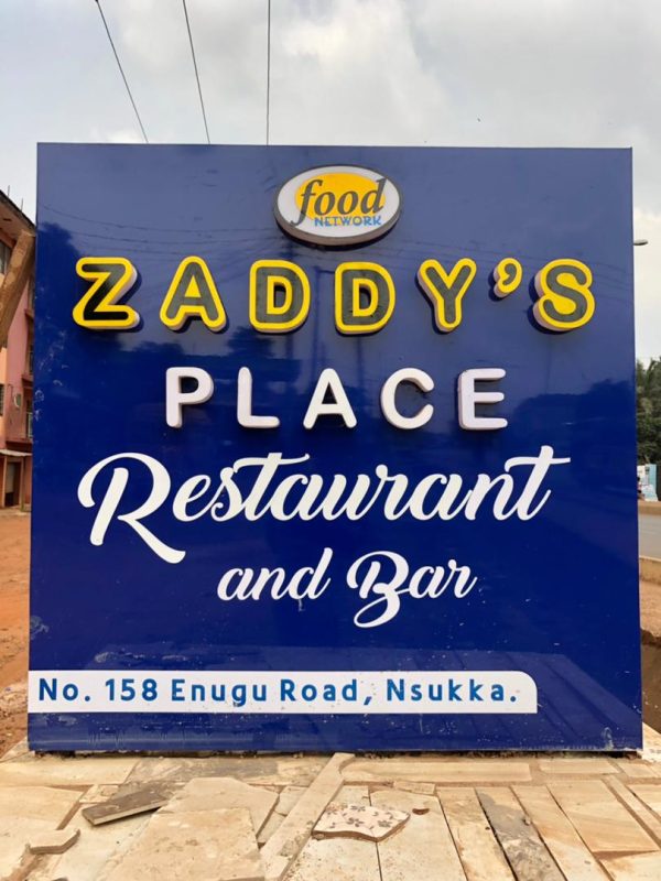 ZADDY’S PLACE RESTAURANT AND BAR, NSUKKA