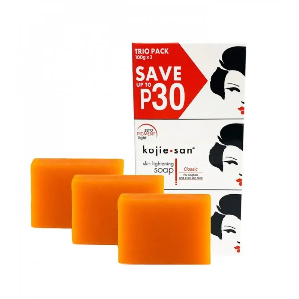 Kojie San Skin Lightening Soap with Kojic Acid – 3 In 1 Pack