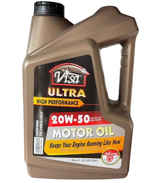 VISA® ULTRA HIGH PERFORMANCE 20W-50 API SL/CF ACEA A3/B3 MOTOR OIL (5Ltrs)
