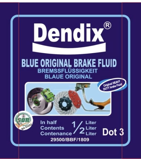 DENDIX® BLUE ORIGINAL BRAKE FLUID Dot3 (500ml)