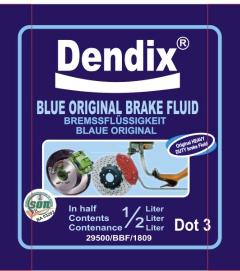 DENDIX® BLUE ORIGINAL BRAKE FLUID Dot4 (500ml)