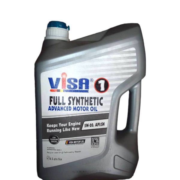 VISA® 1 FULLY SYNTHETIC ADVANCED MOTOR OIL 5W-20 API-SN (5Ltr)