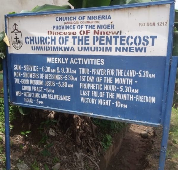 CHURCH OF PENTECOST ANGLICAN CHURCH, UMUDIMKWA