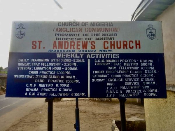 ST. ANDREW'S ANGLICAN CHURCH, AKABOEZEM