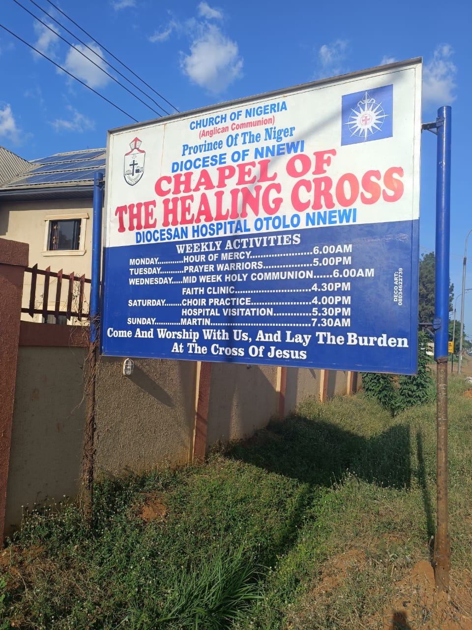 CHAPEL OF THE HEALING CROSS, NNEWI DIOCESAN HOSPITAL, OTOLO, NNEWI