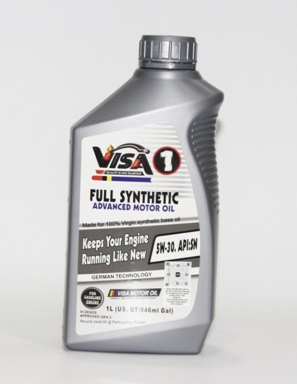 VISA® 1 FULL SYNTHETIC ADVANCED MOTOR OIL (SAE 5W-30 API:SN) (1Ltr)