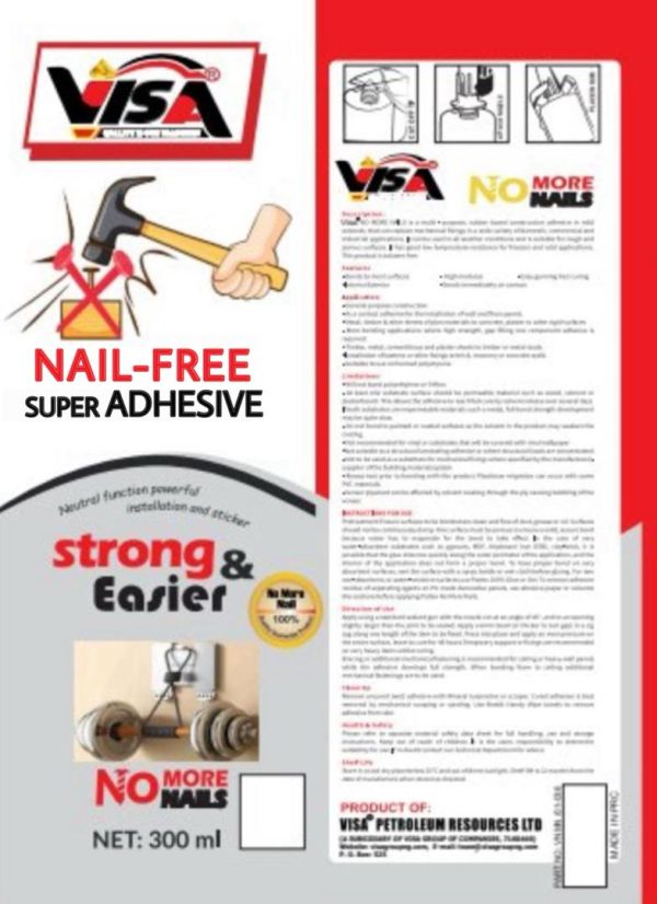VISA® NAIL-FREE SUPER ADHESIVE (300ml)
