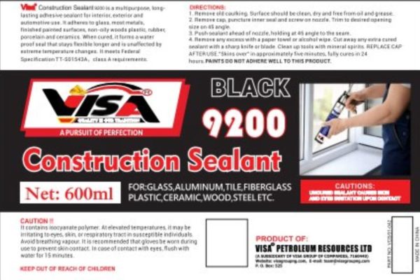 VISA® CONSTRUCTION SEALANT 9200 (600ml)