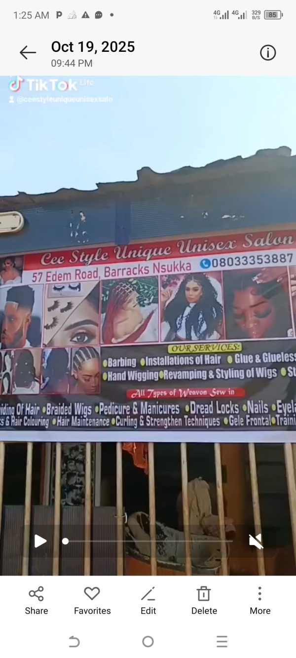 Cee Style Beauty Salon upgrade to Cee Style Unique Unisex Salon and does Hair Installations