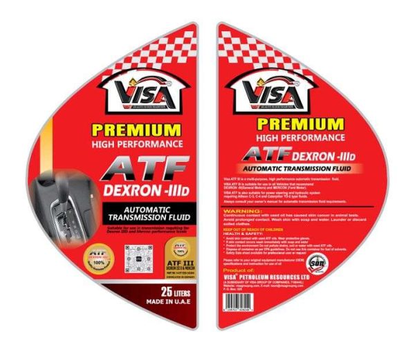 VISA® PREMIUM ATF DEXRON III D AUTOMATIC TRANSMISSION FLUID (25Ltr)