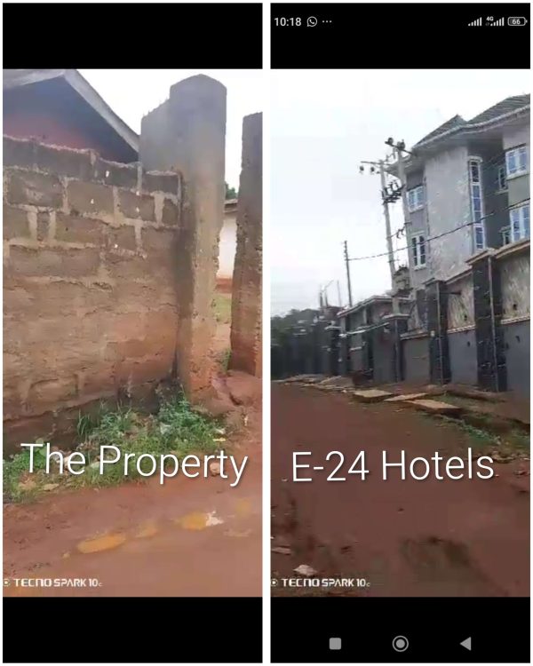 *2502* 2 plots, N80m, Onuiyi, near E- 24 Hotels, with buildings on it , Nsukka, Nsukka LGA, Enugu State  WhatsApp 09033649738 Properties@Nsukka, Pr...