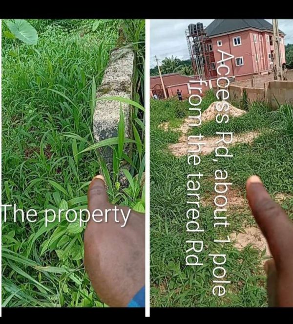 *2511* 2 plots, N40m, Odoru,  about 1 pole off tarred St Cyprain's-Odoro-Eziani Rd, between Energy Center and  Welcome To Eziani Signpost, Nsukka, ...