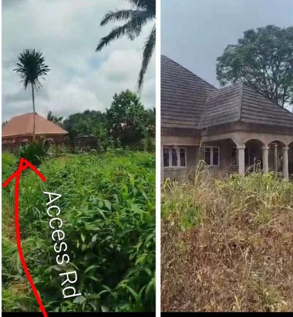 *2538* Bungalow,,( uncompleted) N75m, Eburumiri, off St Cyprain's Rd, a 4-bedroom Bungalow, all en suit,  with BQ, security boot, on 2 plots ( 100 ...