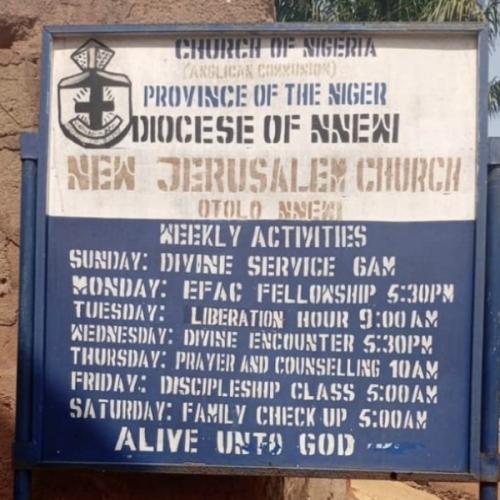 New Jerusalem Anglican Church Otolo